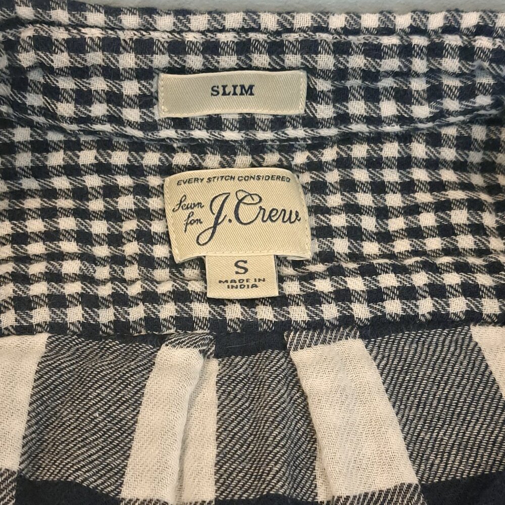 J. Crew Men's Small Slim Fit Double-Weave Plaid Button Down Shirt Style AI327 - Picture 2 of 15